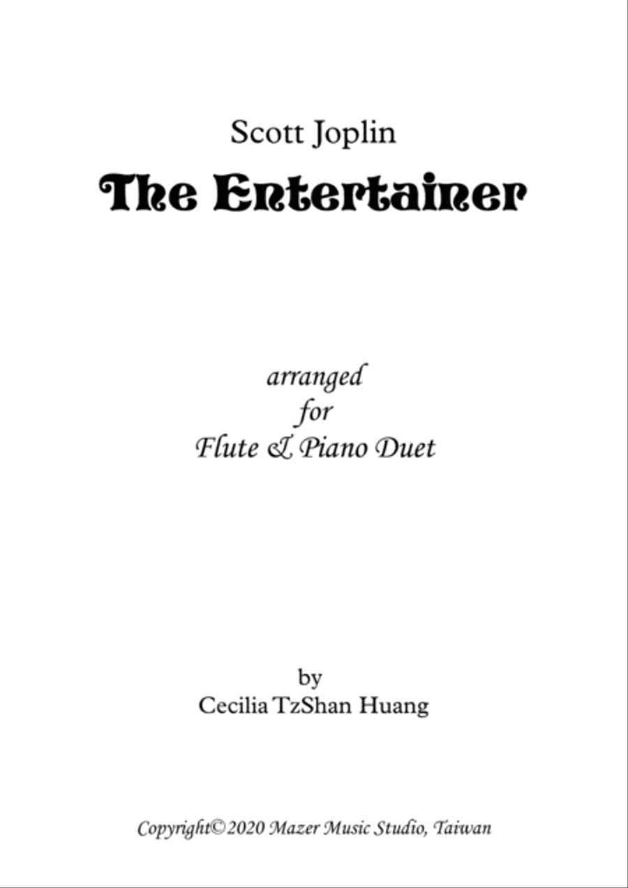 The Entertainer - for flute and piano duet Woodwind Duet scores gallery preview page 1