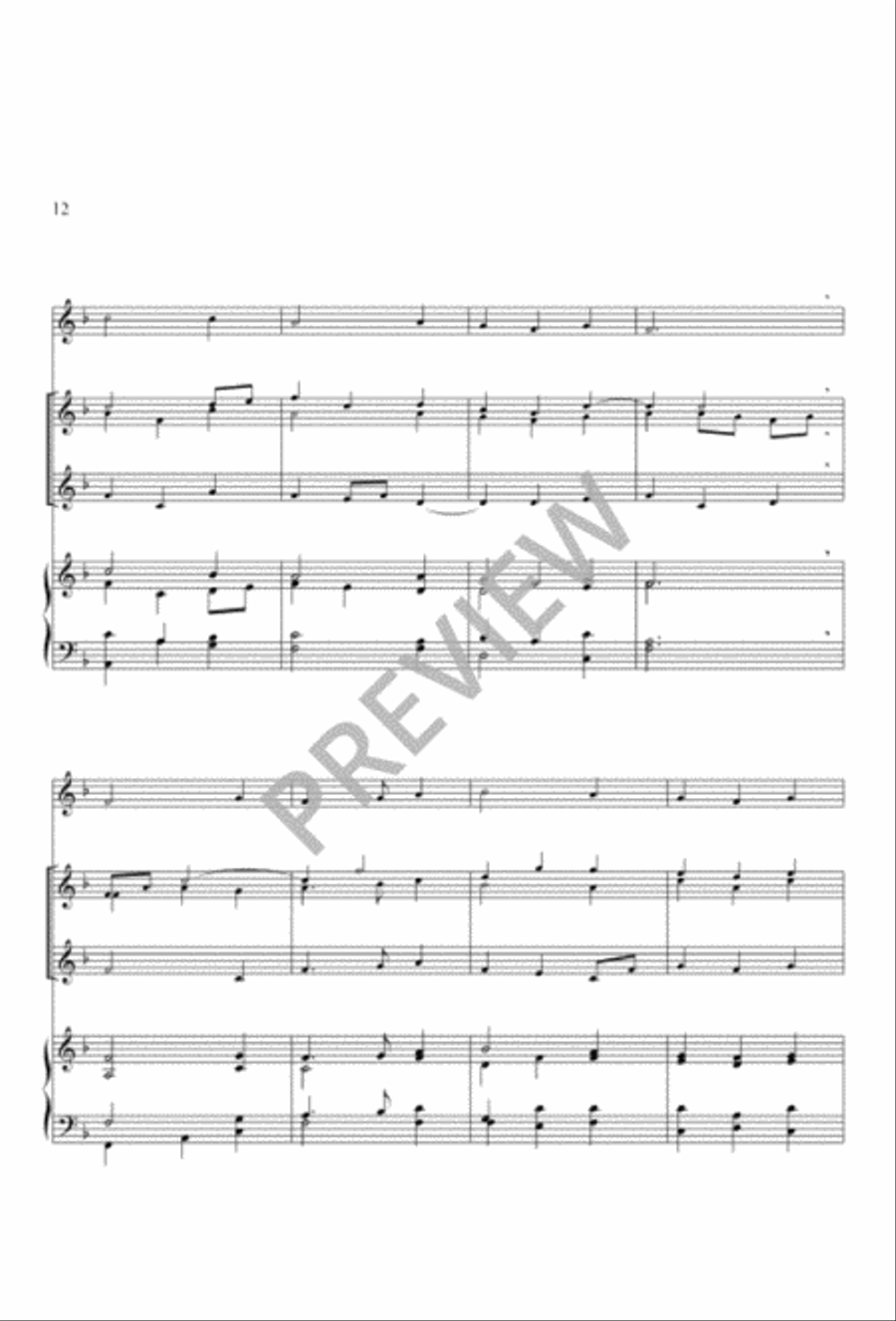 Twelve Hymn Settings for Three Trumpets and Organ Trumpet Trio scores gallery preview page 10