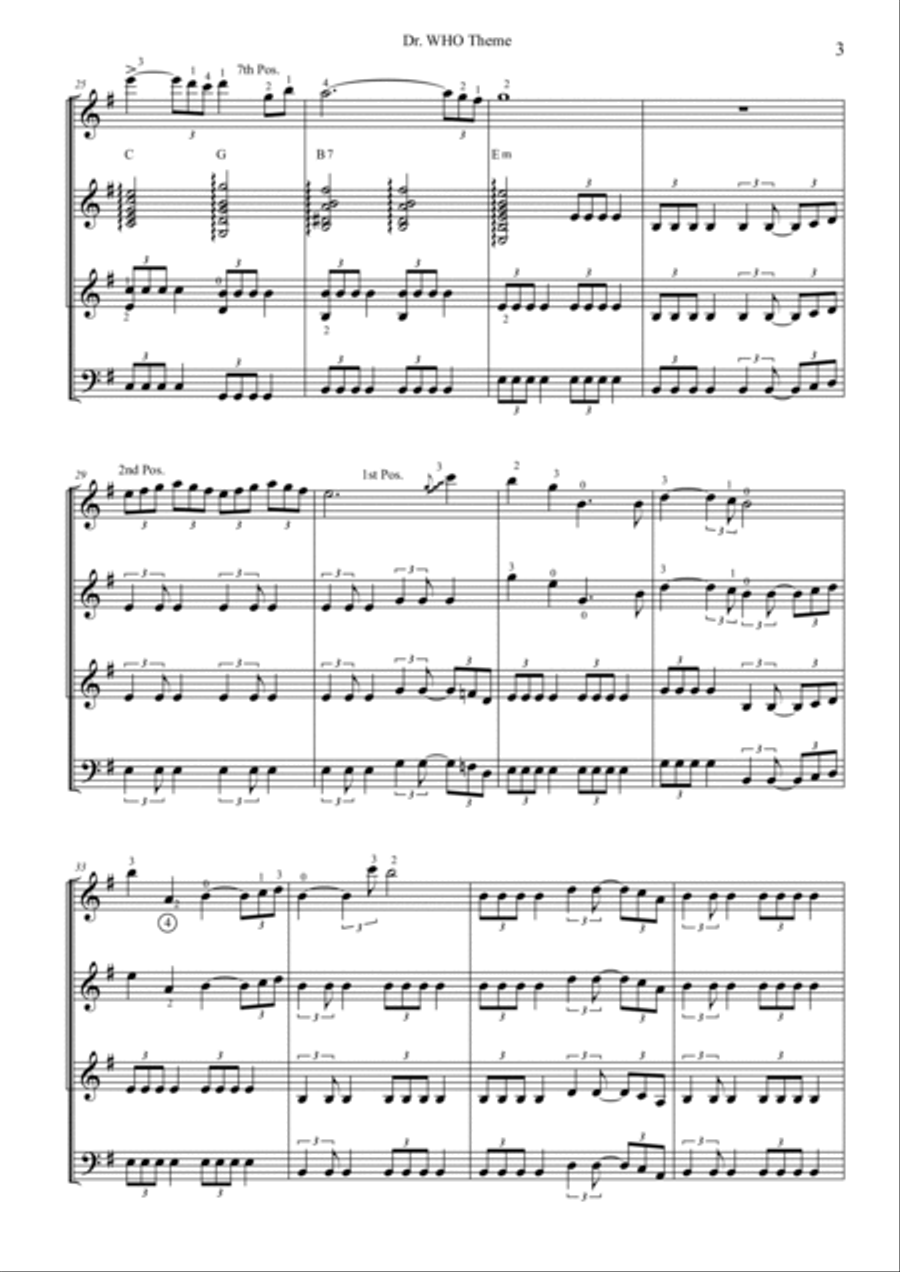 Doctor Who Theme Doctor Who Theme Electric Guitar scores gallery preview page 3