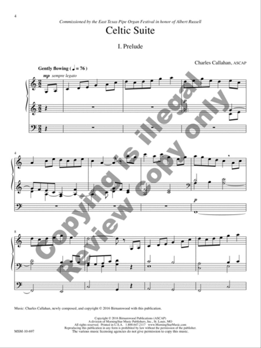 Celtic Suite Organ scores gallery preview page 4