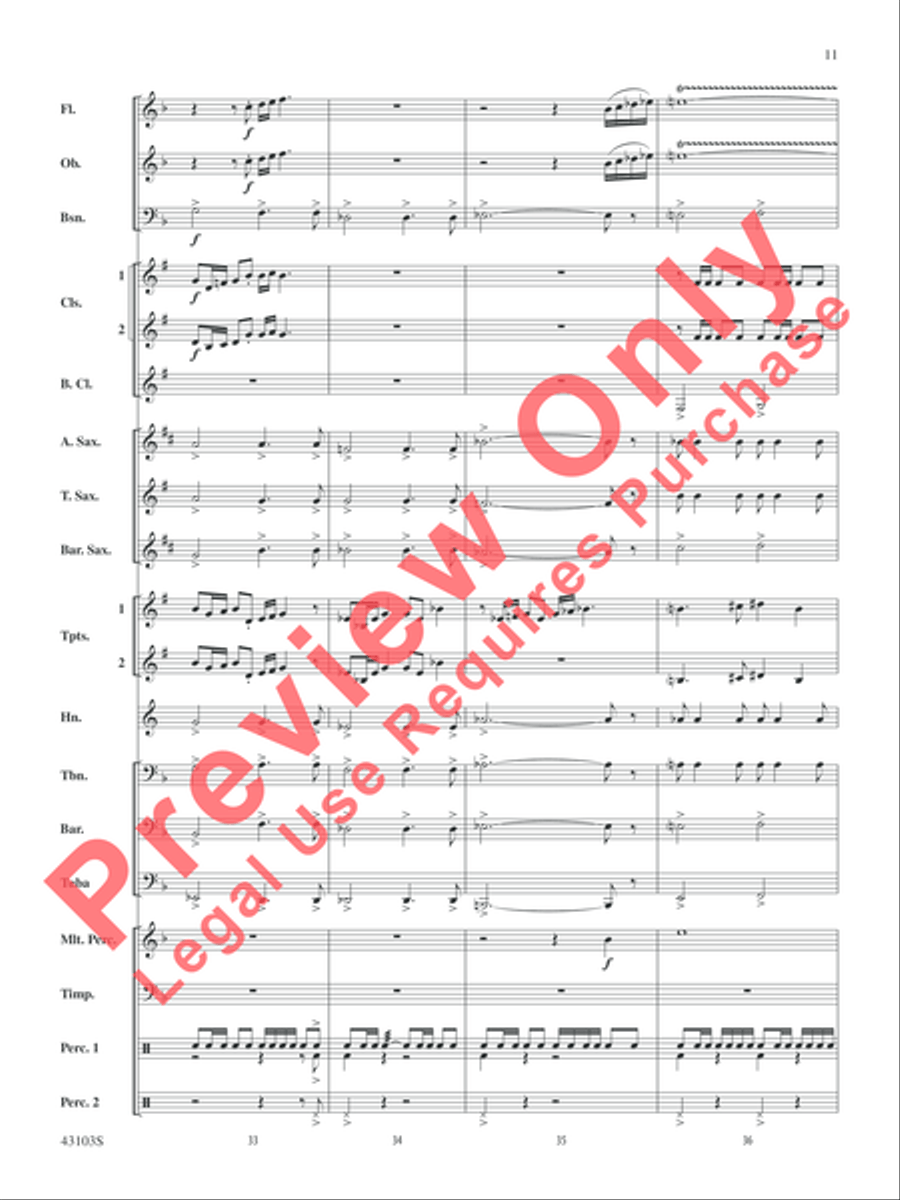 The Silver Quill Concert Band scores gallery preview page 11