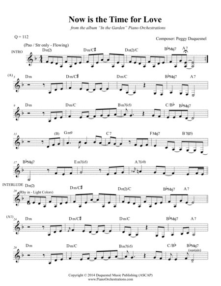 Time for Love (Lead Sheet) image number null