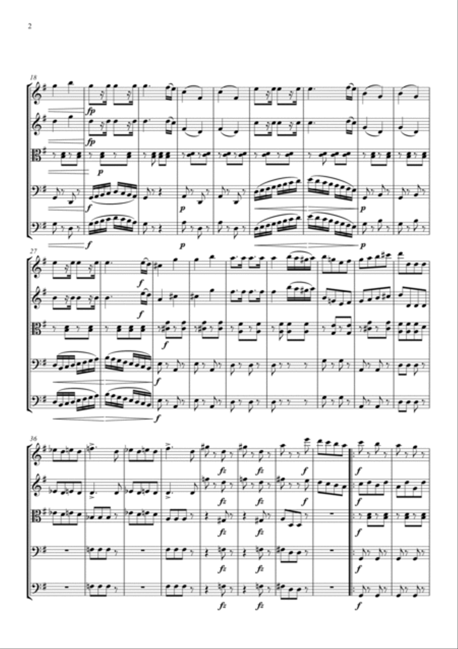 Thunder and Lightning Polka By Johann Strauss Arranged for String Orchestra String Orchestra scores gallery preview page 2