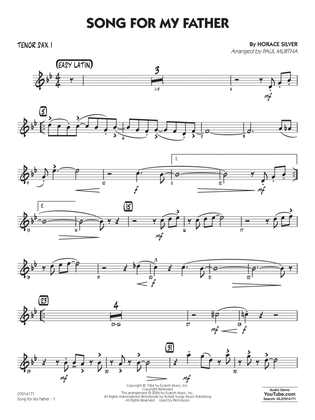 Book cover for Song For My Father (arr. Paul Murtha) - Tenor Sax 1