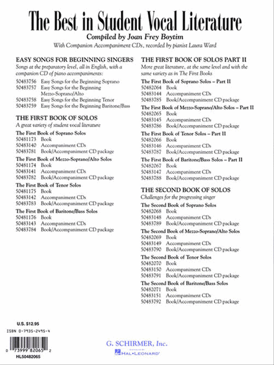 The First Book of Mezzo-Soprano/Alto Solos - Part II (Book Only) Mezzo-Soprano Voice scores gallery preview page 2