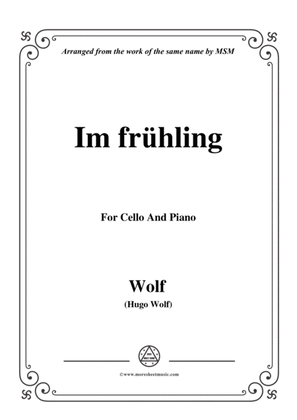 Book cover for Wolf-Im frühling, for Cello and Piano
