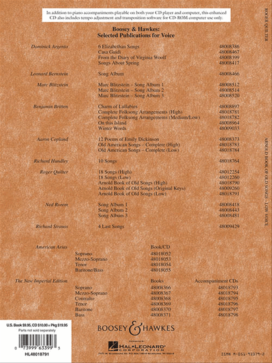 Arnold Book of Old Songs Arnold Book of Old Songs Voice scores gallery preview page 2