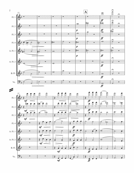 Ave Maria by A. Bruckner for Flute Choir