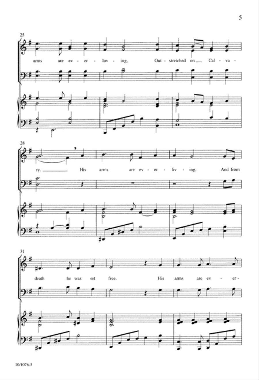 Leaning on the Everlasting Arms 4-Part scores gallery preview page 5