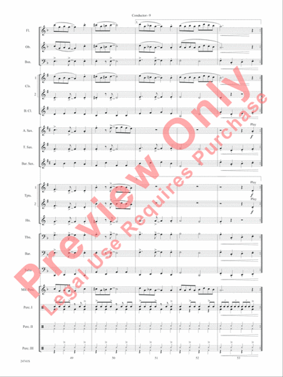 Swing, Santa, Swing Swing, Santa, Swing Concert Band scores gallery preview page 11