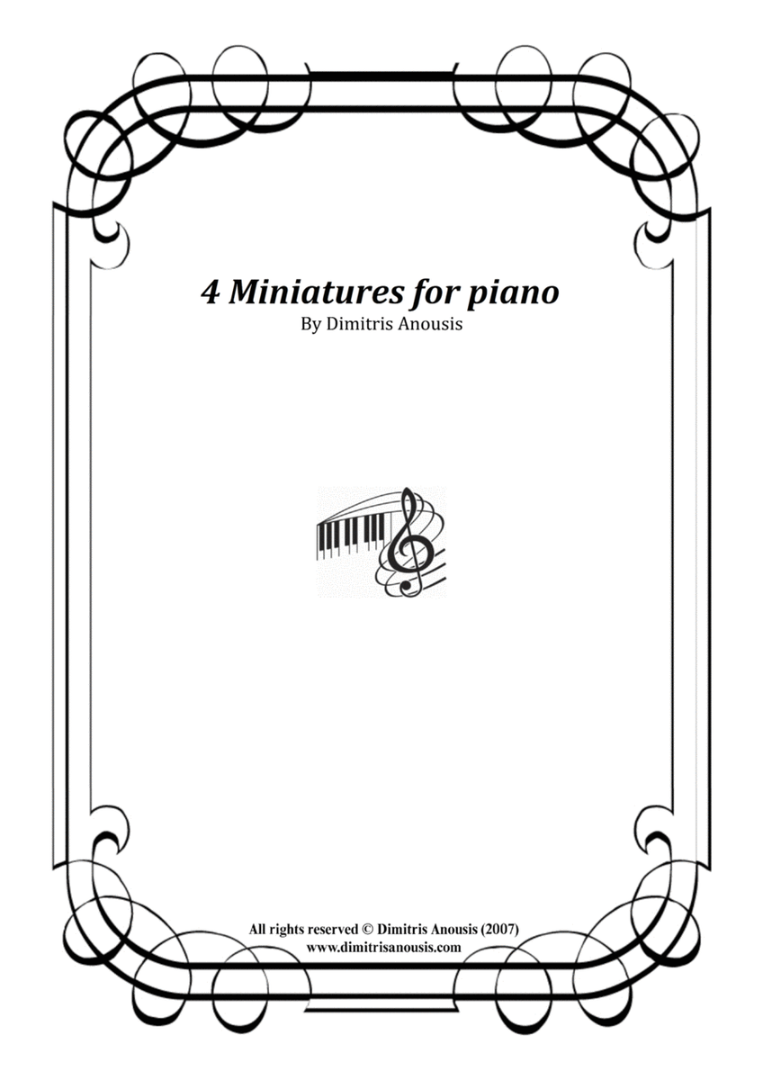 Dimitris Anousis - 4 Miniatures for piano image number null