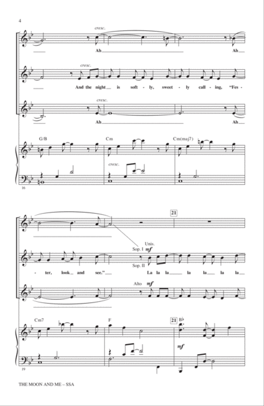 The Moon And Me The Moon And Me SSA scores gallery preview page 3