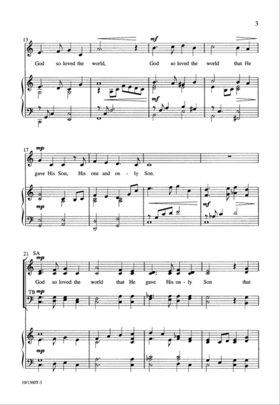 God So Loved the World 4-Part scores gallery preview page 3