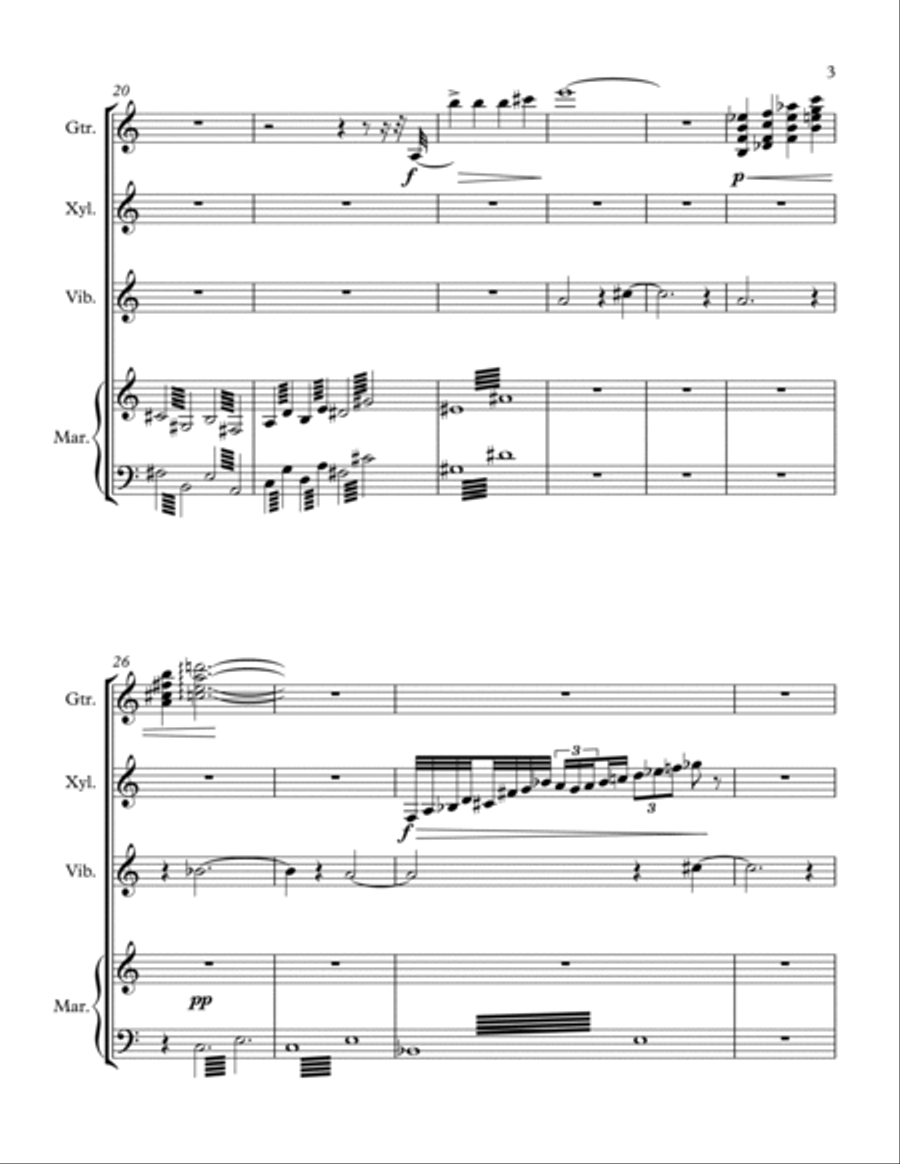 Etude for Four Etude for Four Acoustic Guitar scores gallery preview page 4