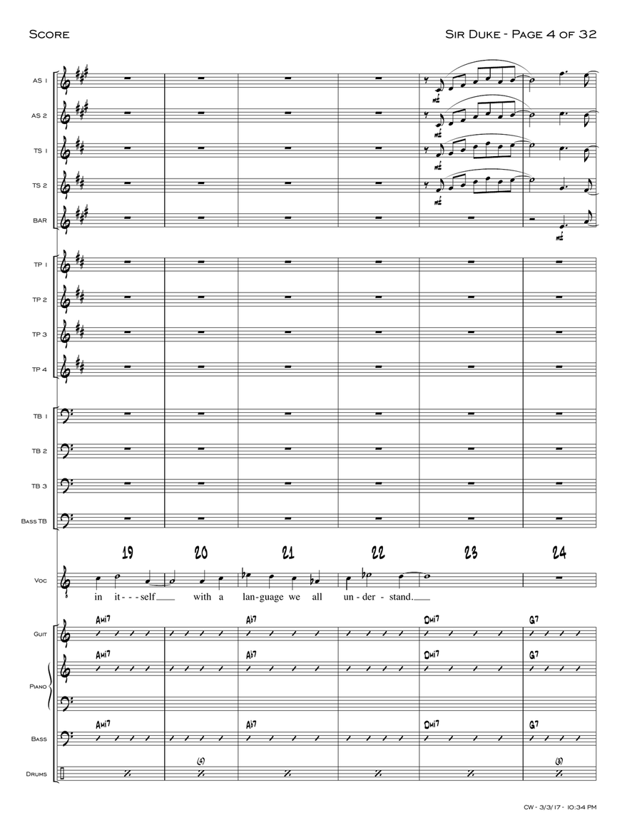 Sir Duke Jazz Ensemble scores gallery preview page 4