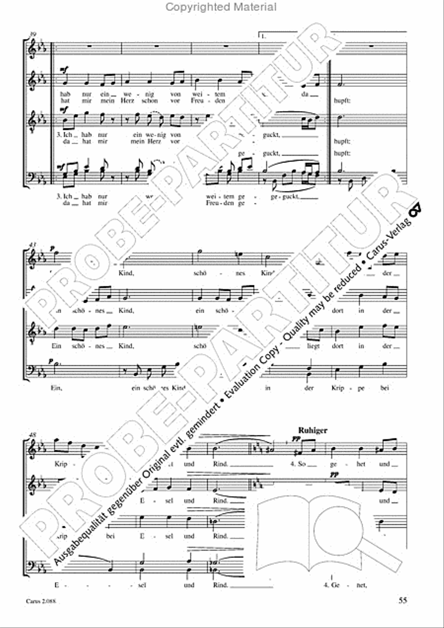 Calmus Christmas Carols Choir scores gallery preview page 56