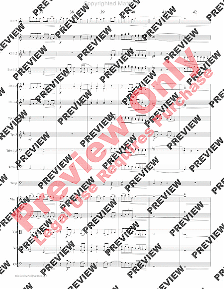The Huron Indian Carol Full Orchestra scores gallery preview page 10