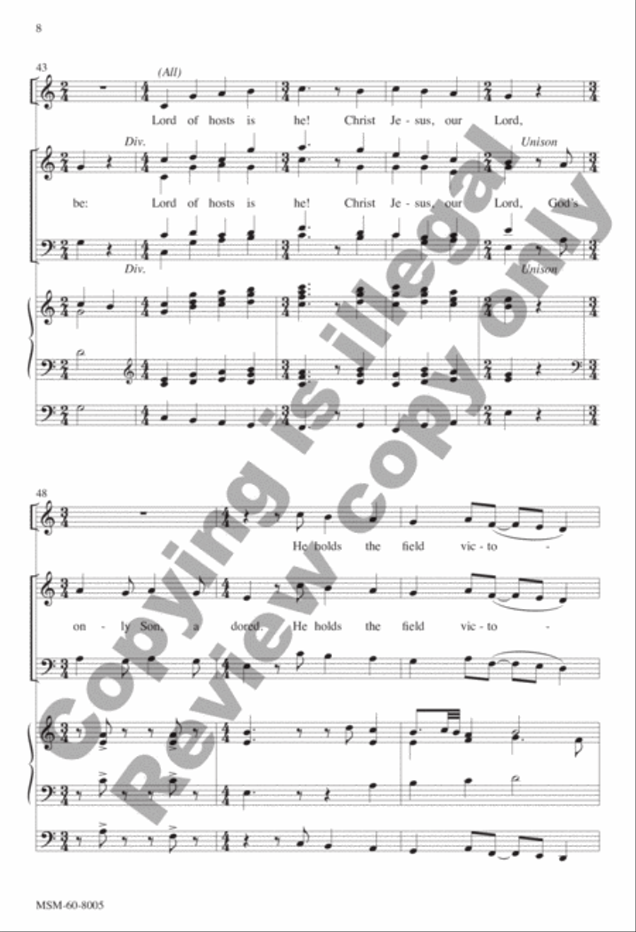 A Mighty Fortress Is Our God (Choral Score) 4-Part scores gallery preview page 8