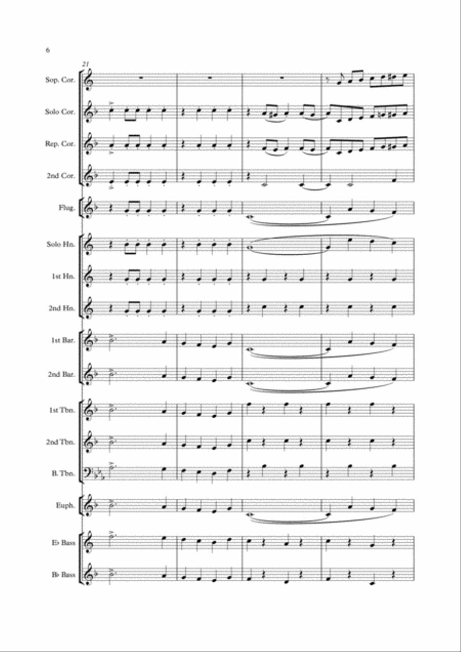 March in Eb Large Ensemble scores gallery preview page 6