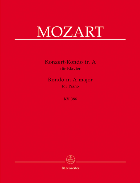 Wolfgang Amadeus Mozart : Concert Rondo in A major for Piano