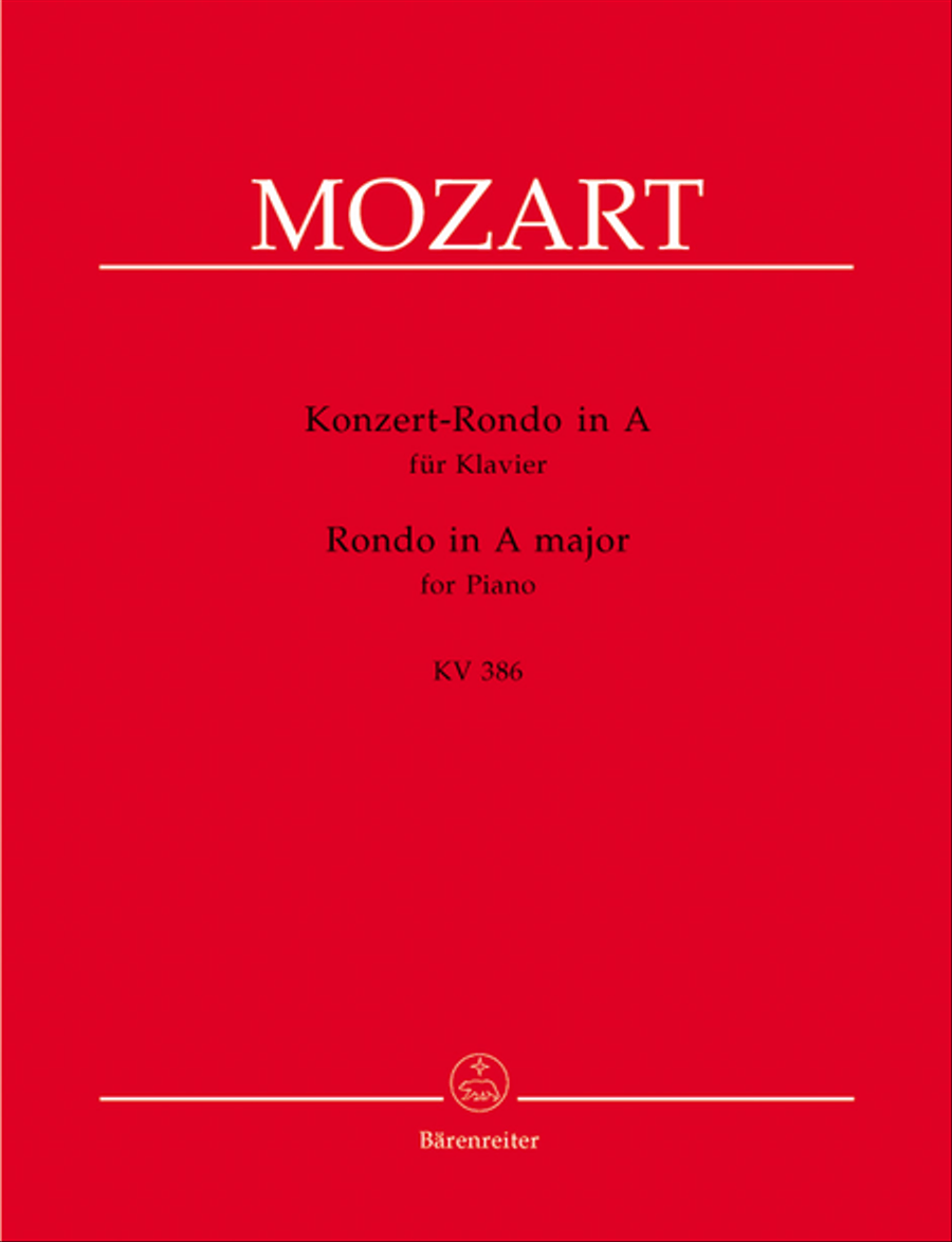Concert Rondo for Piano A major KV 386 Piano Solo scores gallery preview page 1