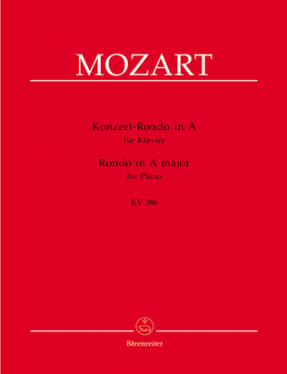 Book cover for Concert Rondo for Piano A major KV 386