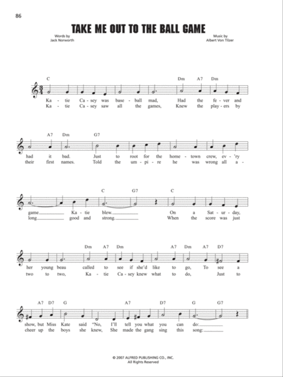 The Baseball Songbook image number null