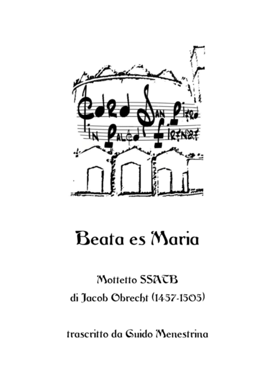 Beata es Maria - SSATB Motet - Transcribed by Guido Menestrina Divisi scores gallery preview page 1