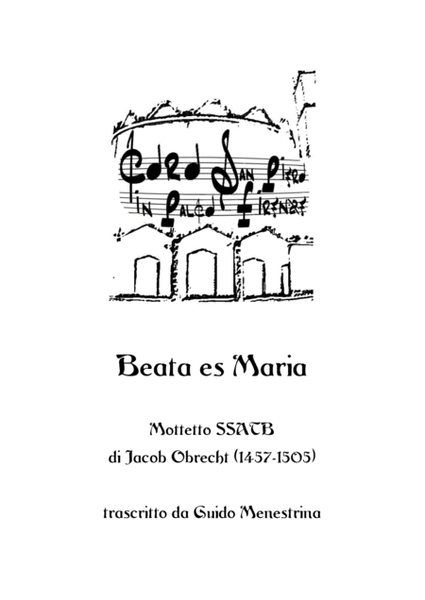 Beata es Maria - SSATB Motet - Transcribed by Guido Menestrina image number null