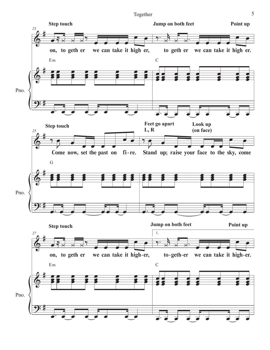 Together Unison Choir scores gallery preview page 5