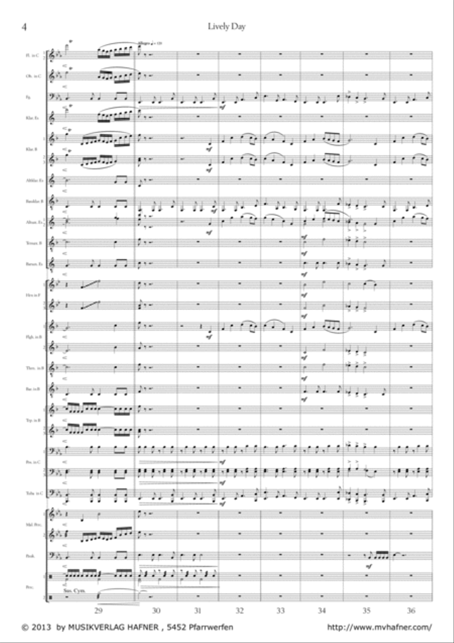 Lively Day - An emotional day Marching Band scores gallery preview page 6