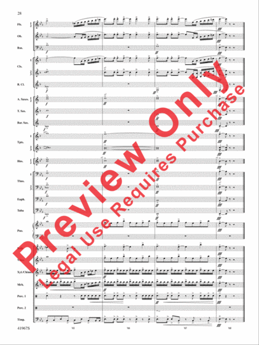 Seven Hills Overture Concert Band scores gallery preview page 29