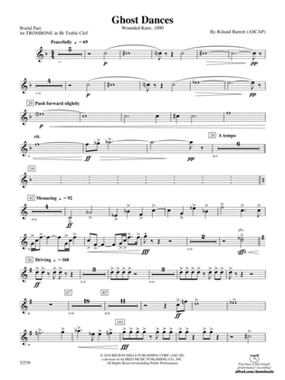 Ghost Dances: (wp) 1st B-flat Trombone T.C.