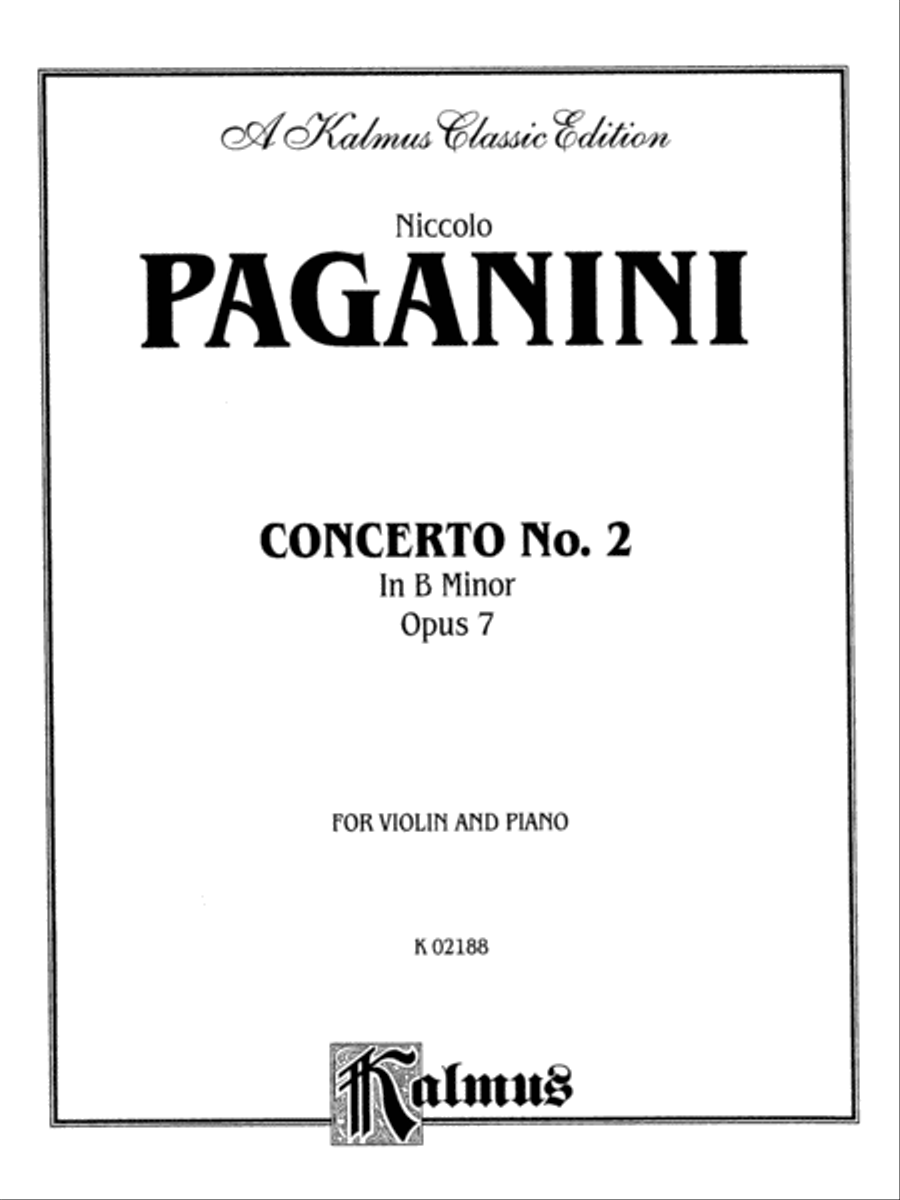 VIOLIN CONCERTO No. 2 in B Minor, Opus 7