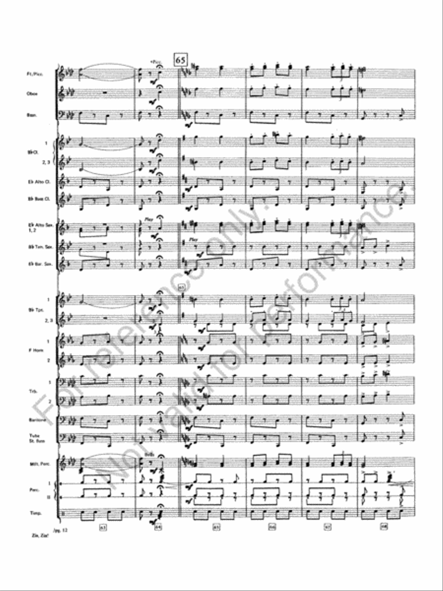 Zia, Zia! Concert Band scores gallery preview page 13