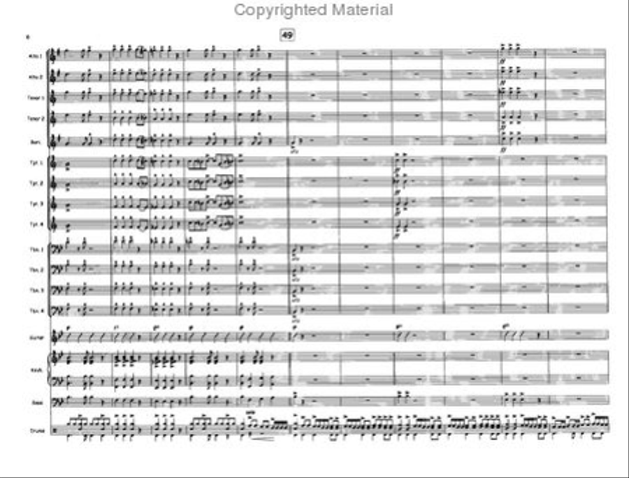 Drivin' That Drummin' Machine! Jazz Ensemble scores gallery preview page 6