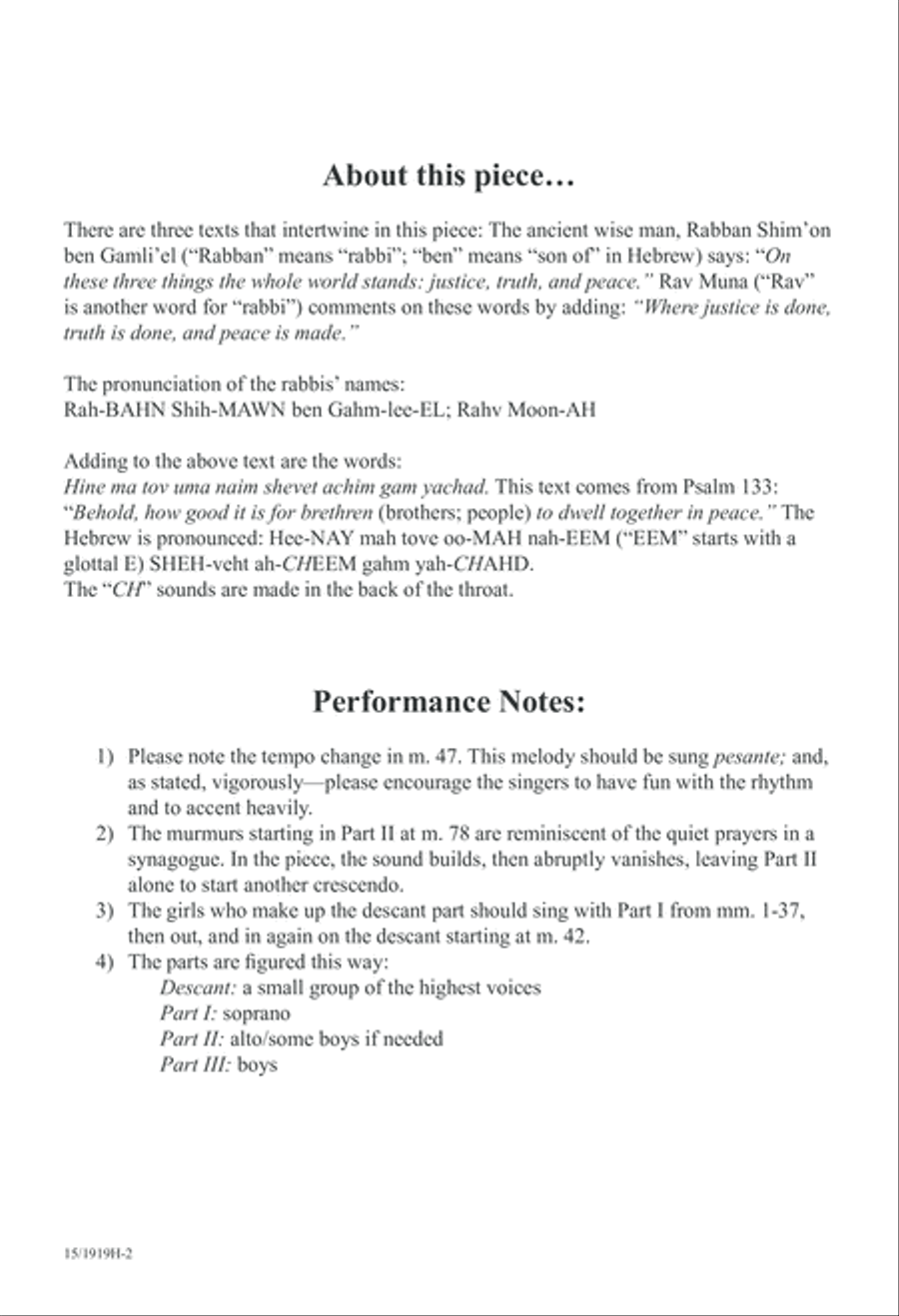On Justice, Truth, and Peace 3-Part scores gallery preview page 2
