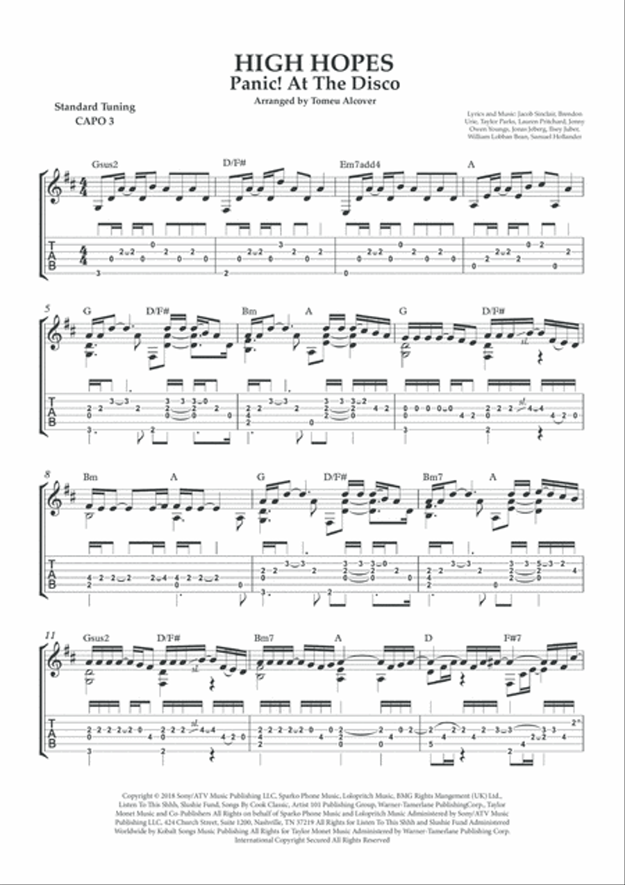 High Hopes High Hopes Electric Guitar scores gallery preview page 2