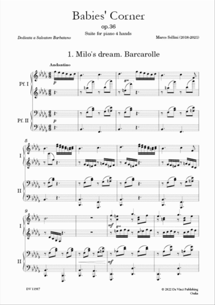 The Babies's Corner Op. 36 Piano Duet scores gallery preview page 2