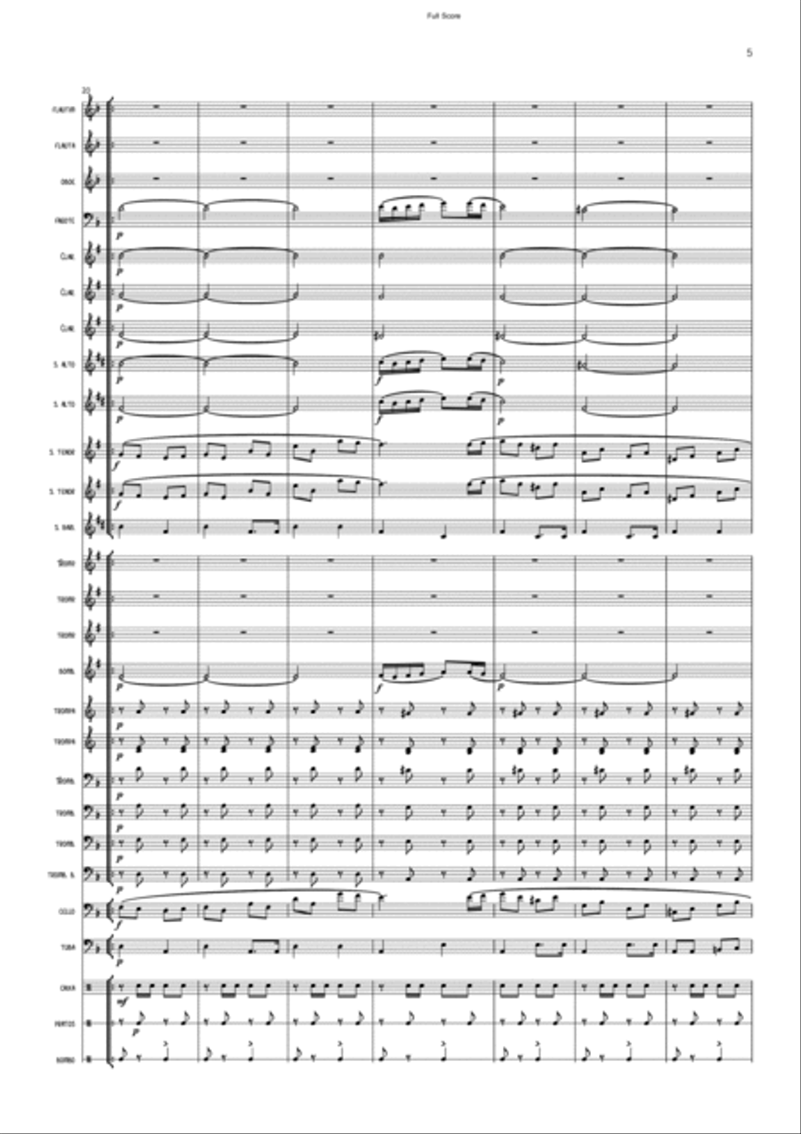 Urbano Medeiros (dobrado): arranjo para banda-sinfônica Concert Band scores gallery preview page 6