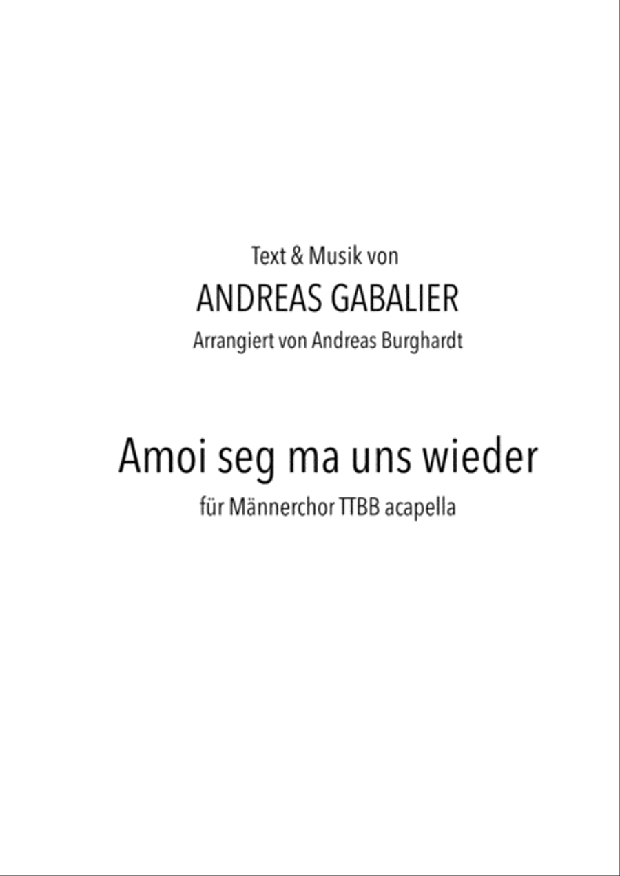 Amoi Seg' Ma Uns Wieder TTBB scores gallery preview page 1