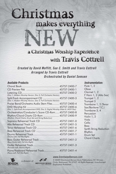 Christmas Makes Everything New - Listening CD (2 Disc) image number null