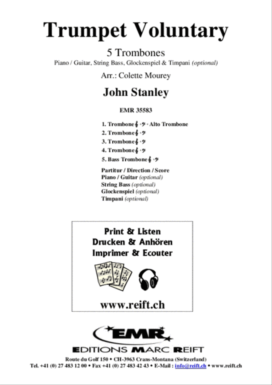 Trumpet Voluntary Trombone scores gallery preview page 2
