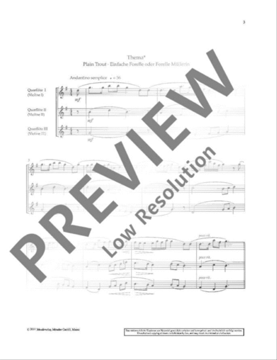 Various Trouts Flute scores gallery preview page 4