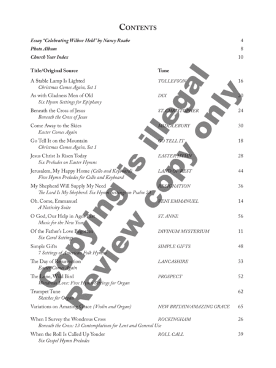 The Wilbur Held Organ Collection: A Centenary Edition Organ scores gallery preview page 2