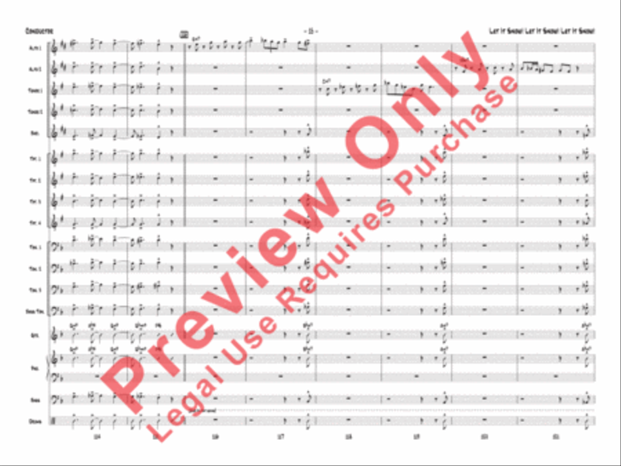 Let It Snow! Let It Snow! Let It Snow! Jazz Ensemble scores gallery preview page 18