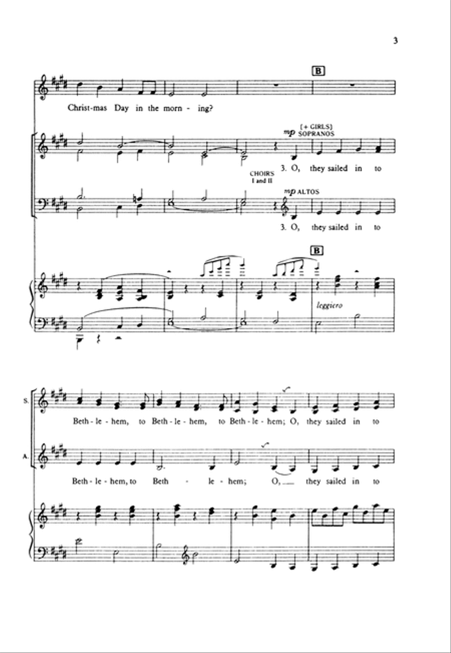 I saw three ships 4-Part scores gallery preview page 3