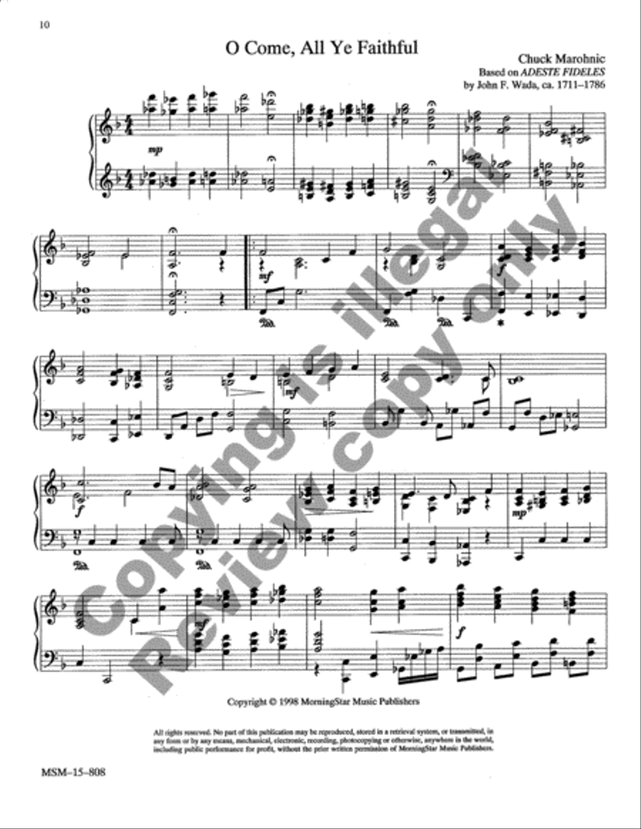 Christmas Jazz: Five Carols for Piano, Set 1 Piano Solo scores gallery preview page 12