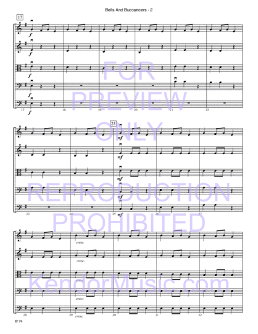 Bells And Buccaneers String Orchestra scores gallery preview page 4