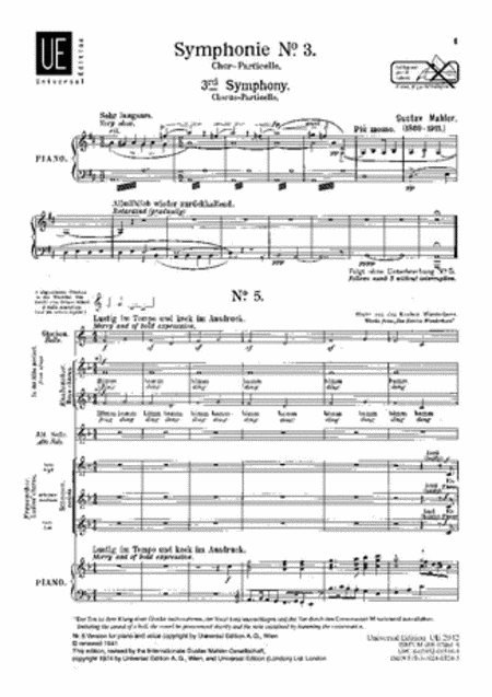 Symphony 3, Choral Score (Crit